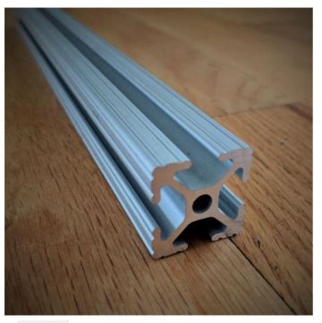 Figure 5: 80/20 1x1 inch extruded aluminum railing 