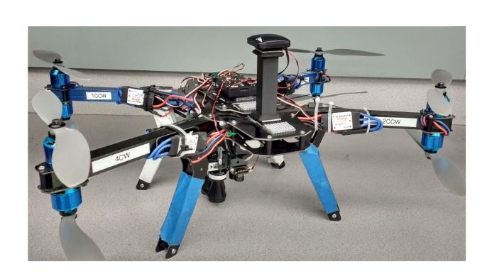 Figure 2 3DR X8 Quadcopter Testbed with instrumentation